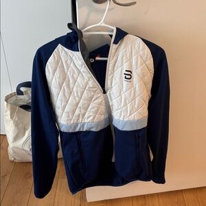 Women's White and Blue Jacket